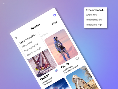 Daily Ui: Day #027 - Dropdown app application dailyui design e commerce ui ux