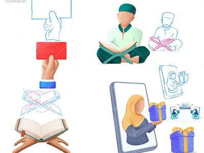 3D Vector Illustrations 3d flat illustration vector