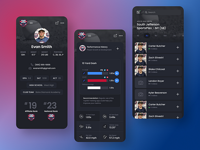 Evaluation App Design and Web Platform app dark design illustration ios layout mobile sports ui ux