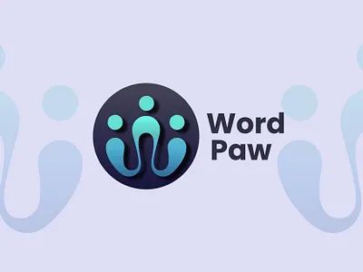 Word Paw Logo application branding branding design content creative database design geomatric graphic design illustration interface logo logo design logo mark multimedia network platform service software wordpress