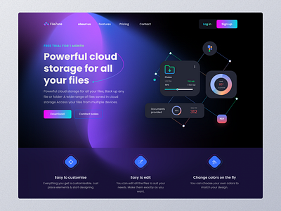 File Storage Drive Landing Page UI Design clean cloud storage dashboard design drive drive ui file management file upload landing page management minimal minimalist storage ui ui design ui ux uiux upload web design website