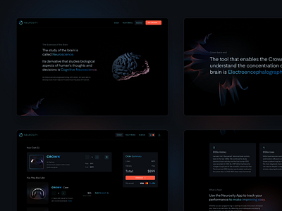 Neurosity Website altalogy brain clean design dark dark website deep tech deeptech frontier frontier tech illustration neuralink neuro ui uidesign ux uxdesign web web design webdesign website