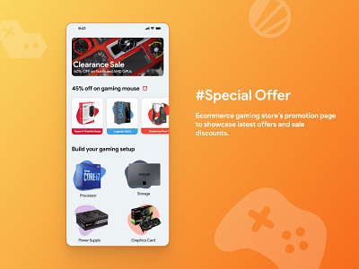 Gaming Store's promotion page app app design branding concept dailyui design dribbble figma figmadesign graphic design illustration inspiration logo mobile ui ui design uiux ux ux design visual design