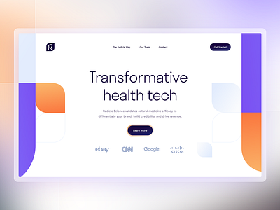 Radicle Science UI Concept leaf medicine nature purple science ui