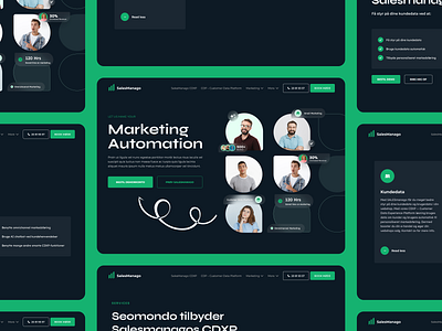 Salesmanago Dark theme V-03 design graphic design illustration minimal team typography ui uiux ux vector web web design web development website website design website redesign