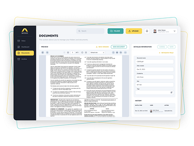 Document Management Web App clean design clean ui dashboard digital digital agency document management interface platform saas ui ux