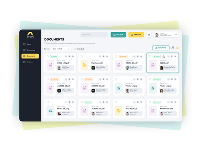Document Management Web App clean design clean ui dashboard digital digital agency document management interface platform saas ui ux