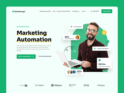 Salesmanago Web Design white theme art design graphic design illustration minimal minimal design redesign typography ui ui design uiux ux design web web desing web development website website design