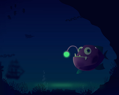What is happening underwater ! adobe design dribbbleweeklywarmup fish illustration illustrator ocean sea underwater vector warmup
