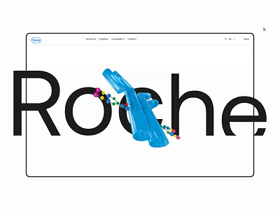 ROCHE redesign concept | corporate website animation design minimal ui ux web