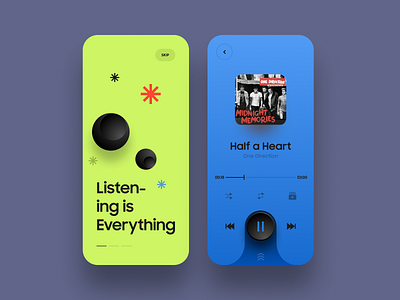 Music Player 3d animation app applications branding design graphic design illustration logo motion graphics music player typogaphy ui ux vector