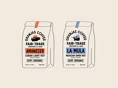 Granjas Coffee: Unselected Concept brand identity branding coffee coffee brand design feed bag illustration packaging packaging design retro type typography vector