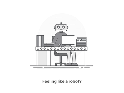 Time for a New Job burn out career design drawing graphic design illustration illustrator job search marketing new job robot vacation vector