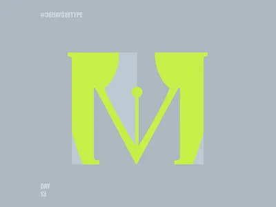 36DAYSOFTYPE_ M design logotype typography vector