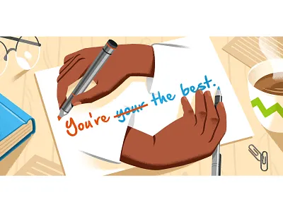 Self-edit your own writing character design editing editorial editorial illustration escher illustration reedsy