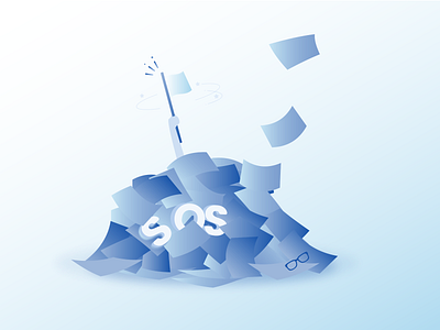 S.O.S. Illustration blue campaign design drawing flag graphic design help illustration send help sos vector