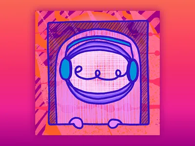 Headphone Character character illustration kids nft