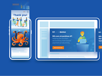 Social Media Illustrations blue design drawing graphic design illustration ipad mobile octopus people phone social social media vector