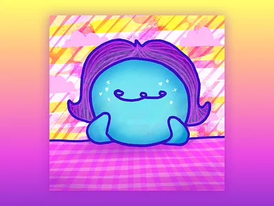 Thinking of Peace character illustration kids nft