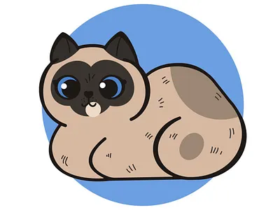 loaf art artwork cat design flat flat style graphic design illustration sticker ui