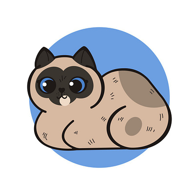 loaf art artwork cat design flat flat style graphic design illustration sticker ui