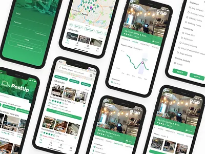 PostUp application design ux