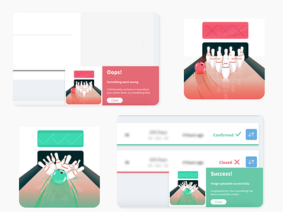 Confirmation part bowling confimation denied design done game graphic design illustration illustration art oops popup ui undone vector