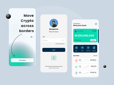 Crypto Saving App crypto fintech mobile mobile app ui ui app