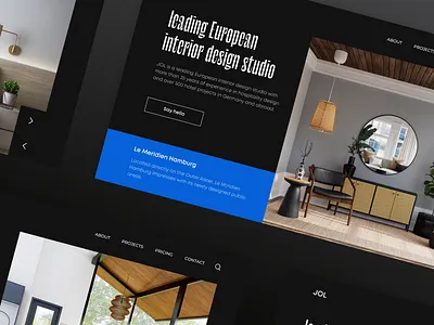 JOL interior design studio banner design interior design interior design studio ui ux web