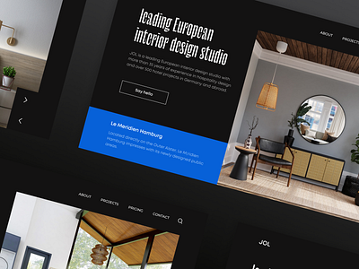 JOL interior design studio banner design interior design interior design studio ui ux web