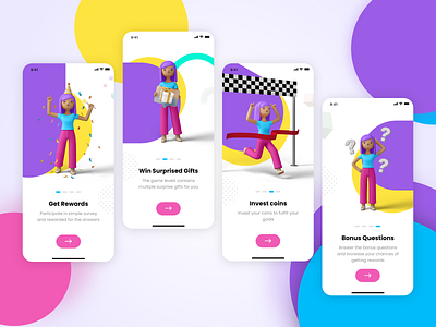 Rewards App adventure time branding graphic design illustration mobile app design mobile design