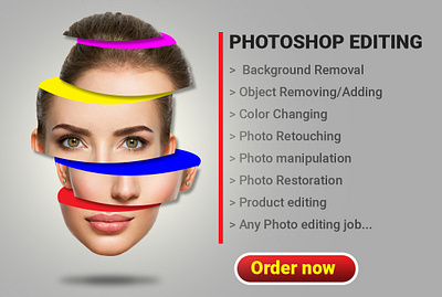 Any type of Photoshop work background removal graphic design photo editing photo manipulation