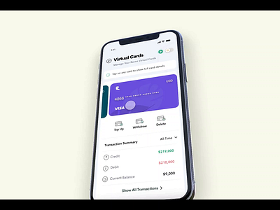 Raven - Virtual Cards Interaction 3d animation banking banking app banking ui cards dailui design finance fintech fintech app fintech ui mastercard money ui ux uxui virtual cards visa