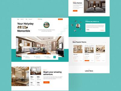 Hotel booking landing page adventure booking dribbble2022 explore holiday hotel hotel app landing page design luxury minimal resort room booking travel travel booking traveling trip ui design webdesign website