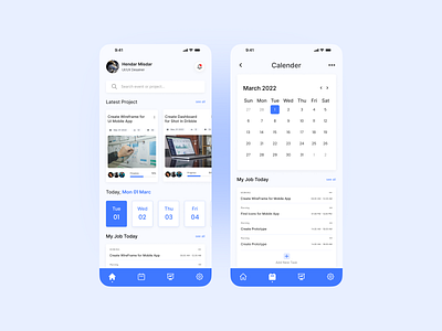 Schedule App - UI Mobile app design schedule to do list ui