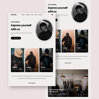 Landingpage Marketplace "Boedjang Store" branding clothes fashion landingpage marketplace ui web