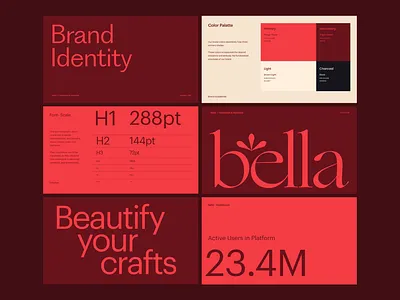 Bella - Brand Guideline brand guideline branding colour cosmetic design agency font graphic design healthcare branding identity illustration logo logo design logo design and branding premium branding skin care tele health telehealth branding top design web weight loss