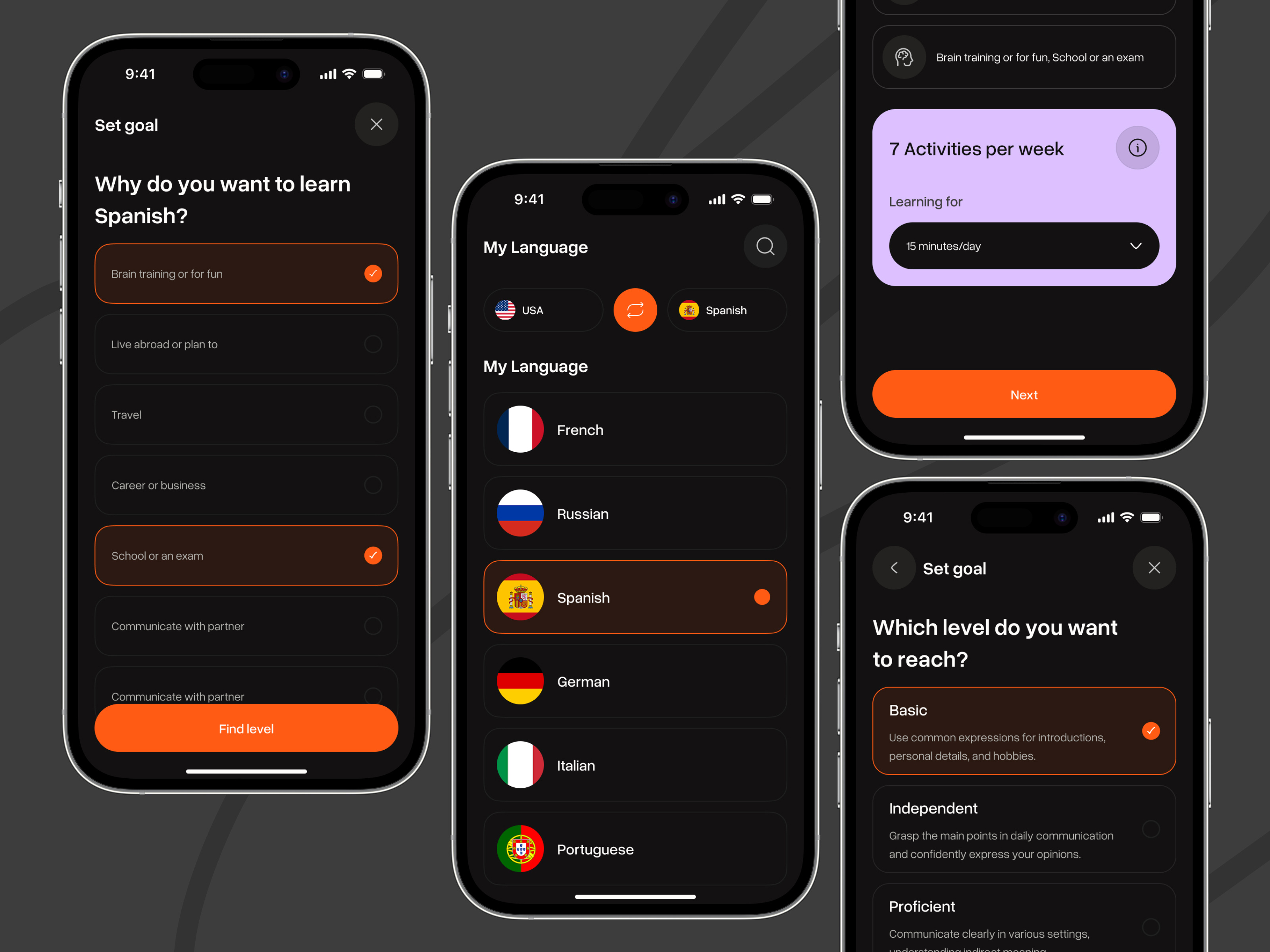 Example of Babbel   Learning Language App