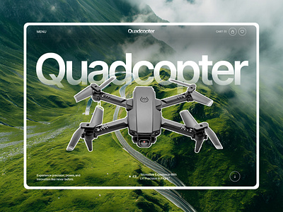 Drone Landing Page design drone flight homepage landing page minimal web web design website