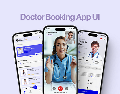 Doctor Booking App UI Design doctor appointment app ui doctor booking app mobile app ui design ui ui design uiux