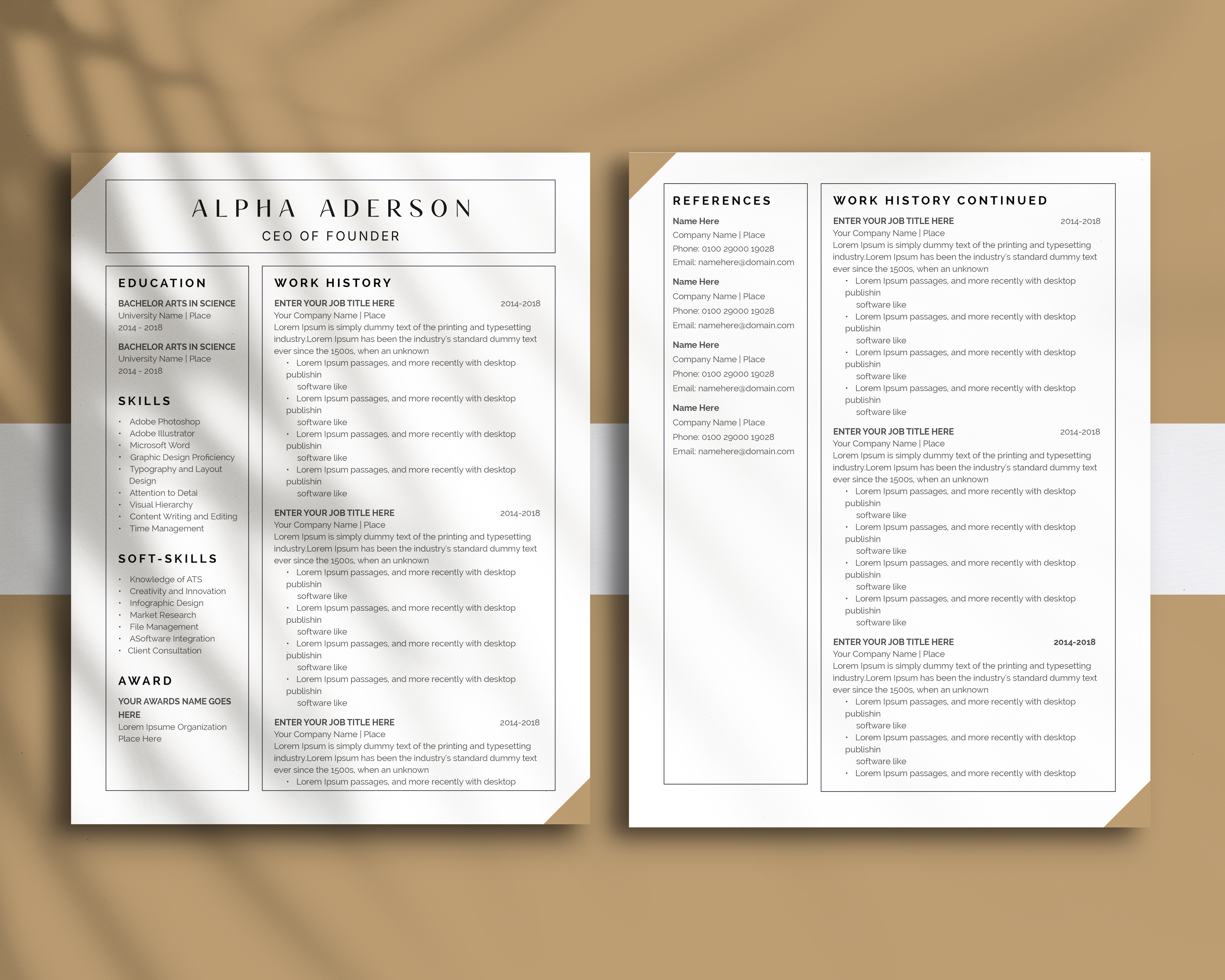 Impressive professional resume template and cv template bankers resume