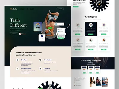 Gym || Landing Page Exploration product ui ux web website