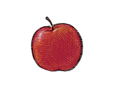 An apple a day... apple illustration procreate sketch