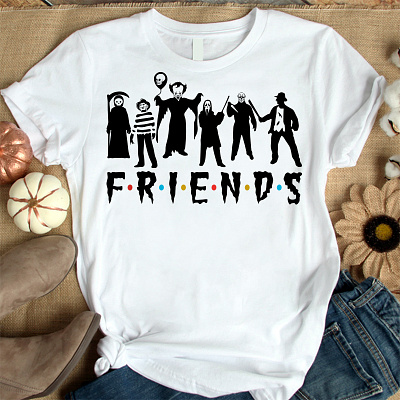 Halloween Friends t-shirt best selling t shirt branding friends gift t shirt friends halloween t shirt friends t shirt graphic design halloween gift t shirt halloween t shirt illustration motion graphics typography