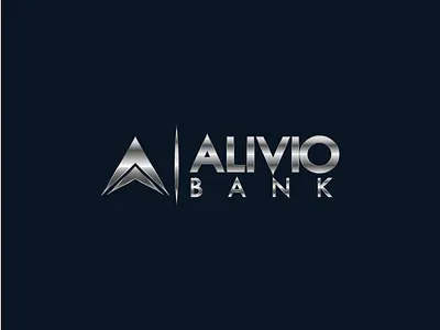 Alivio Bank silver color branding creative logo graphic design logo logo design logo maker silver color
