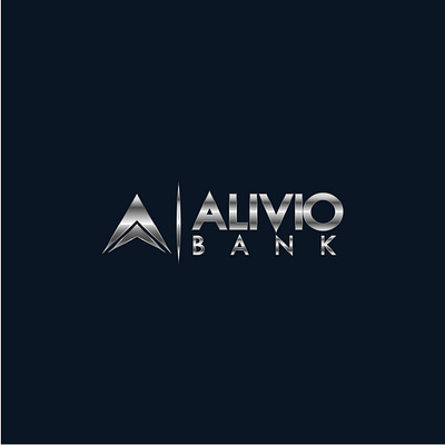 Alivio Bank silver color branding creative logo graphic design logo logo design logo maker silver color