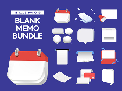 Blank Memo Bundle (bilge) blank calander coupon design event event illustration event source graphic design letter memo memobundle promotion source speech web source