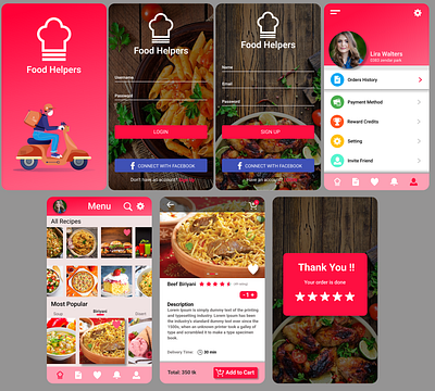 Delivery App UI graphic design logo ui