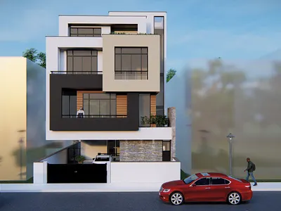 Minimalist + Organic design 3d