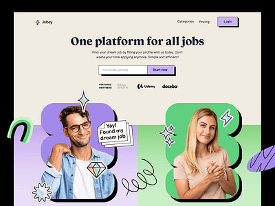 saas jobs product identity by Andrew Jr. for DesignUp on Dribbble